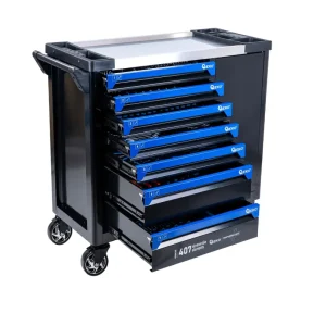 Dulap cu scule pentru atelier, 7 sertare, 407 bucati, Geko G10835