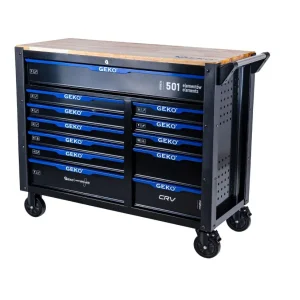 Dulap de scule pentru atelier, 12 sertare, 501 bucati, Geko G10834
