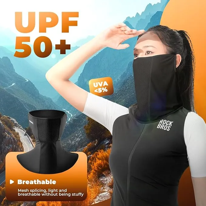 Eșarfă de gât de vară din mătase glacé cu protecție UV