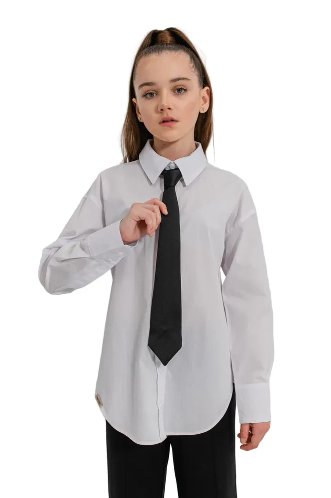 ELODIE - Cravata de copii pentru uniforme scolare, negru