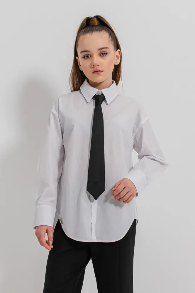 ELODIE - Cravata de copii pentru uniforme scolare, negru