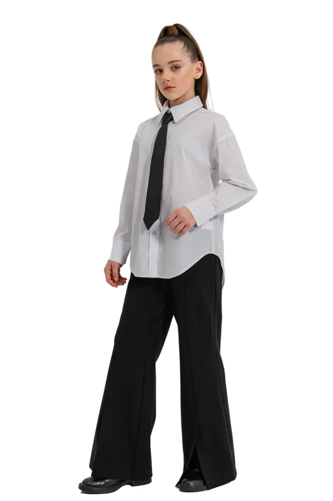 ELODIE - Cravata de copii pentru uniforme scolare, negru