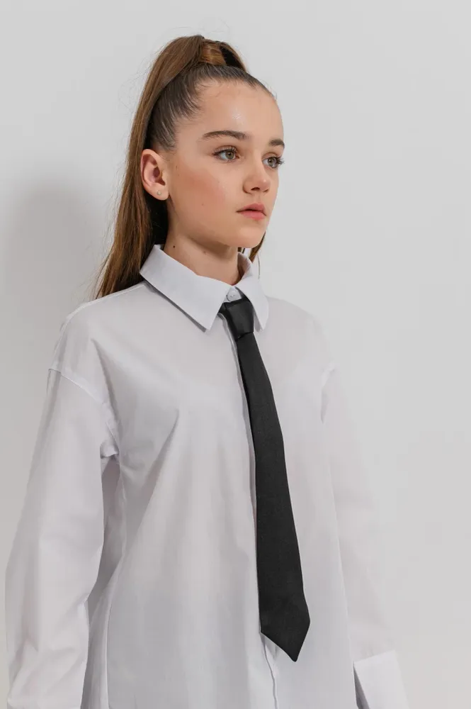 ELODIE - Cravata de copii pentru uniforme scolare, negru