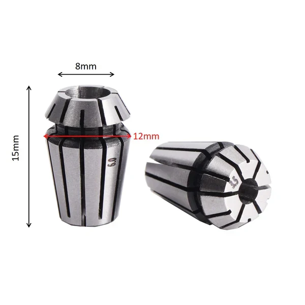 ER11 Spring Collet Set, 1.0mm to 7.0mm, 13pcs