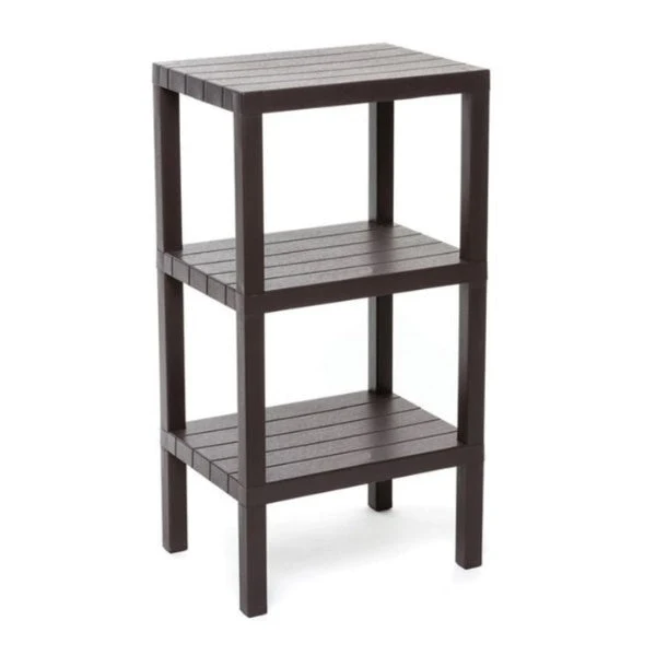 Etajera neagra cu 3 rafturi 38x29x73.5 cm