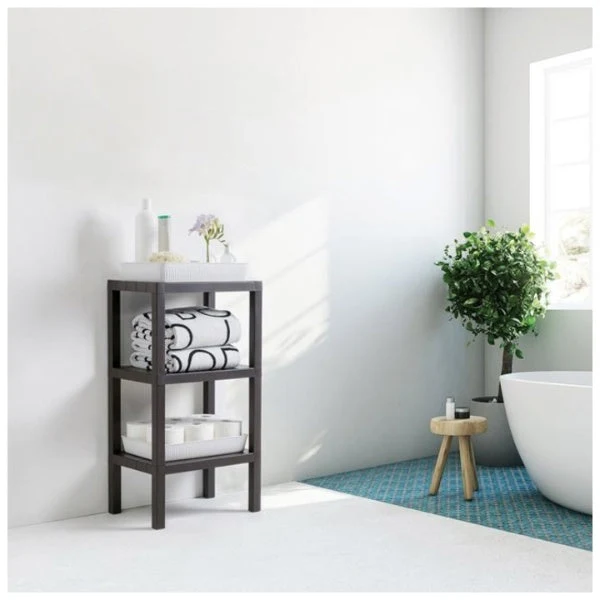 Etajera neagra cu 3 rafturi 38x29x73.5 cm