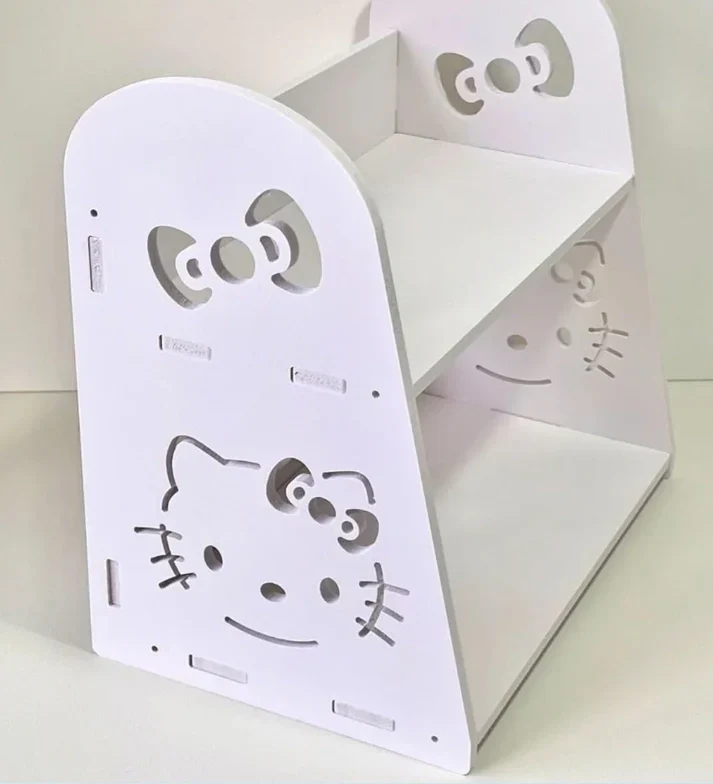 Etajera/organizator birou pentru copii, Hello Kitty, alb, 29x29x19cm
