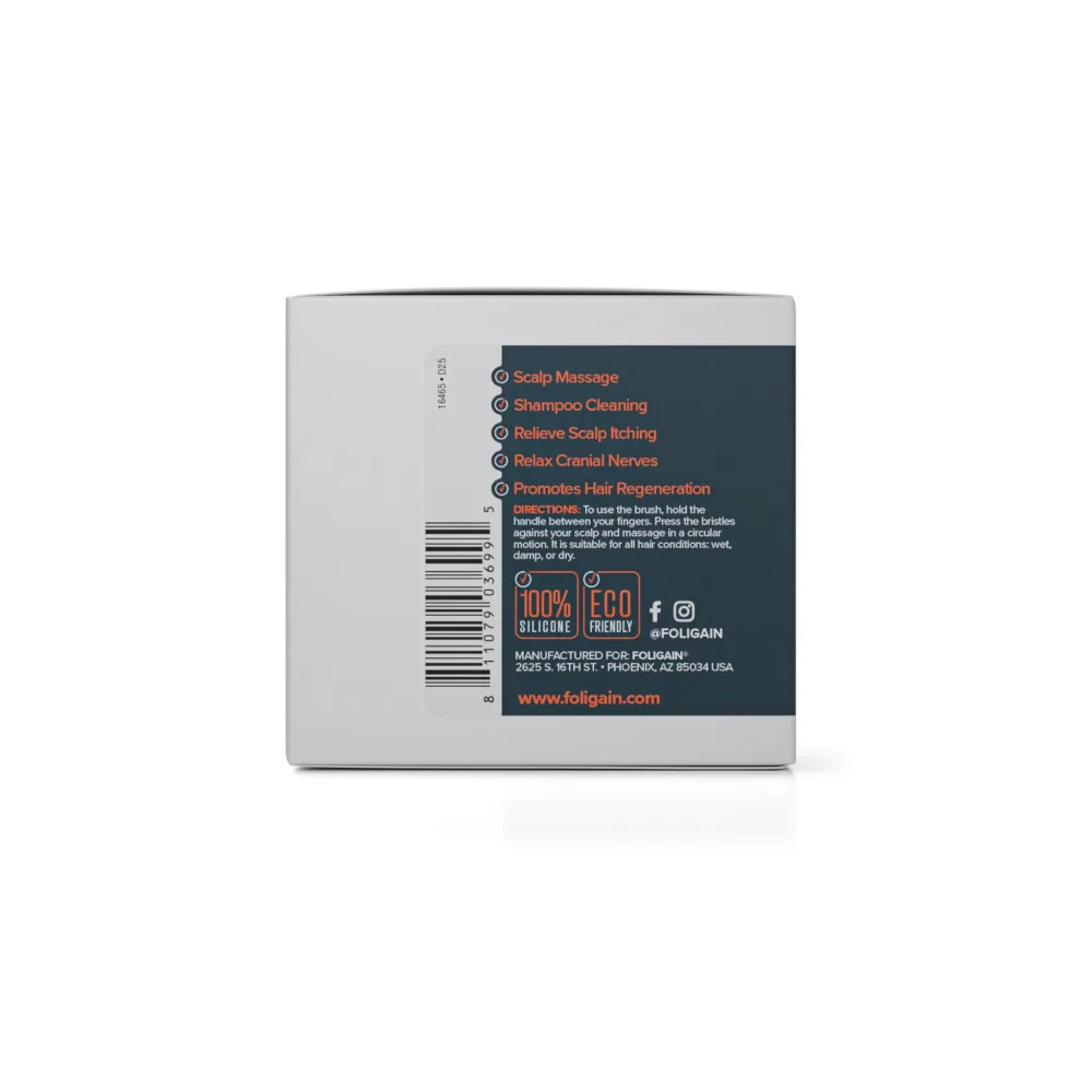 FOLIGAIN Exfoliant și Masaj pentru Terapia Scalpului, negru