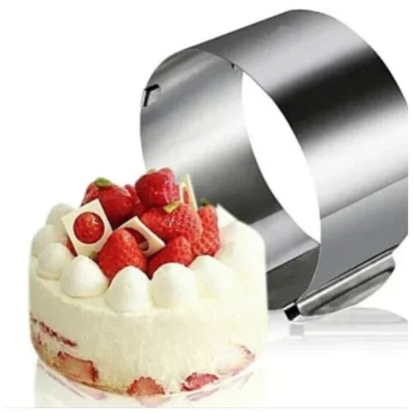 Forma reglabila pentru tort 16-30 cm din inox, inaltime 12 cm