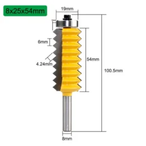 Freza Lemn Imbinare Dinti Scurti, Dinti soarece 54mm - Coada 8mm