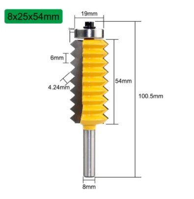 Freza Lemn Imbinare Dinti Scurti, Dinti soarece 54mm - Coada 8mm