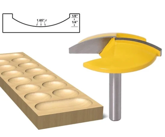Freza Lemn Tip Canal Semirotund, Bol, Concav - Coada 8mm