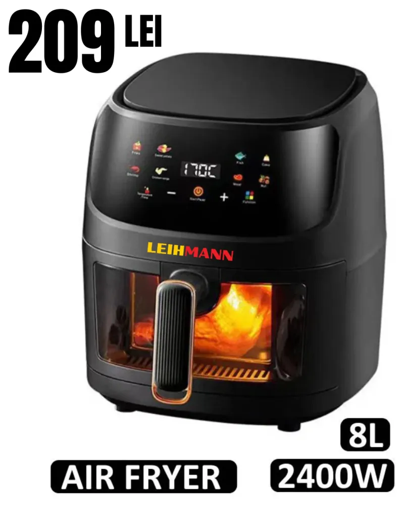 Friteuza Cu Aer Cald LEIHMANN ,8L ,2400W