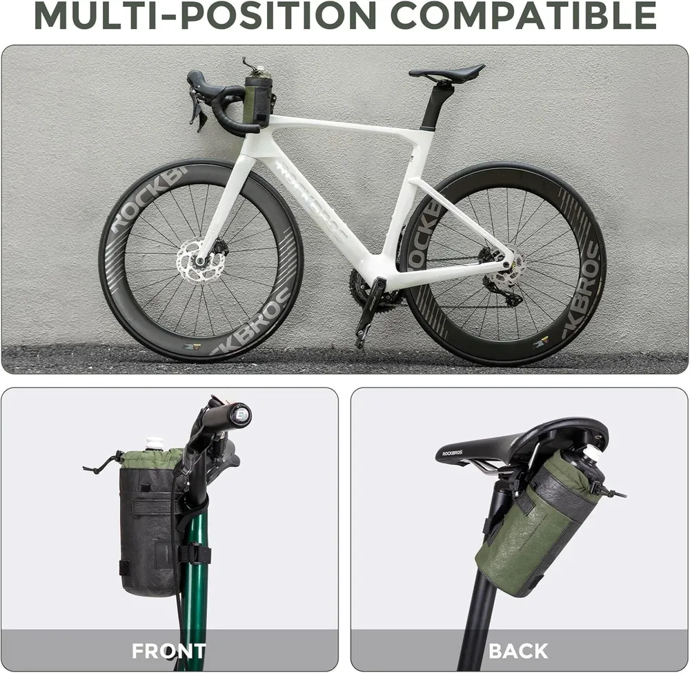 Geantă de ghidon / Suport bidon pentru bicicletă – Ultra-ușor, cu multiple curele