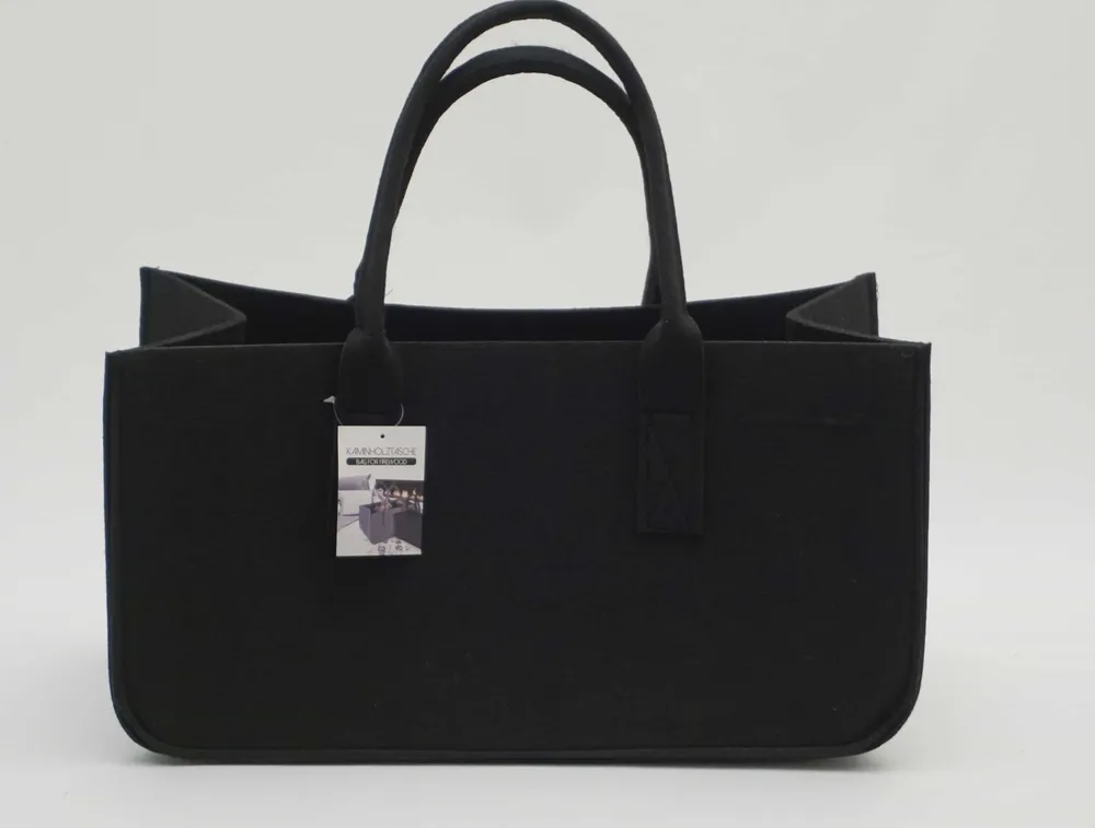 Geantă pentru lemne de foc din Felt negru 50x25x25cm