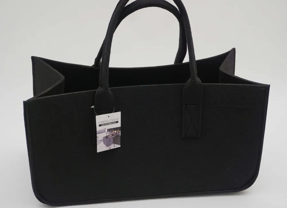 Geantă pentru lemne de foc din Felt negru 50x25x25cm