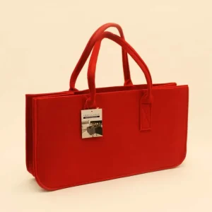 Geantă pentru lemne de foc din Felt Red 50x25x25cm