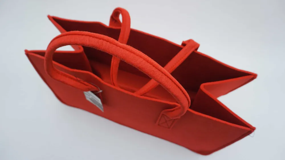 Geantă pentru lemne de foc din Felt Red 50x25x25cm