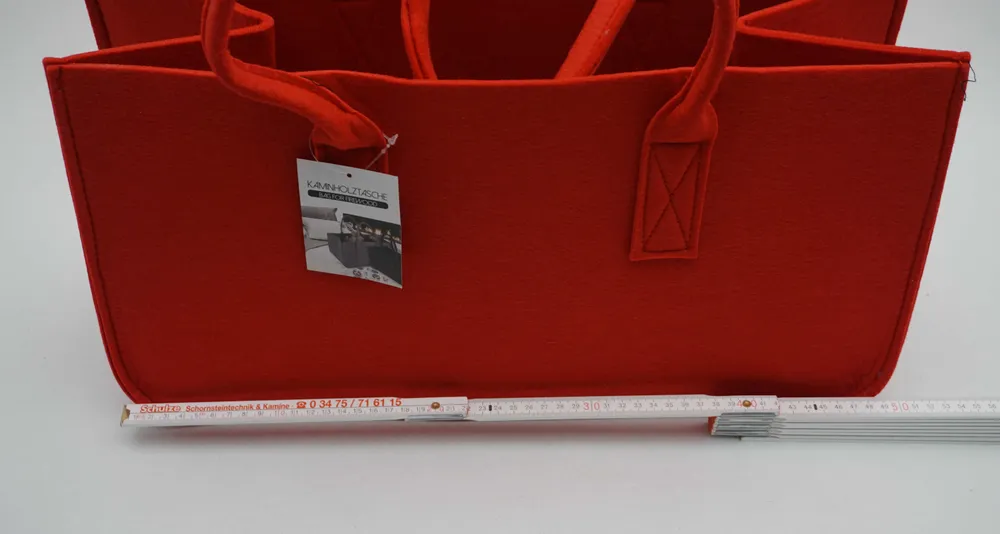 Geantă pentru lemne de foc din Felt Red 50x25x25cm
