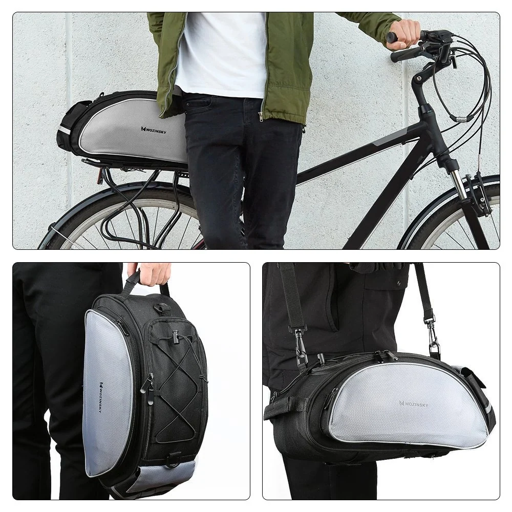 Geantă de transport pentru bicicletă Wozinsky cu curea de umăr 13L negru