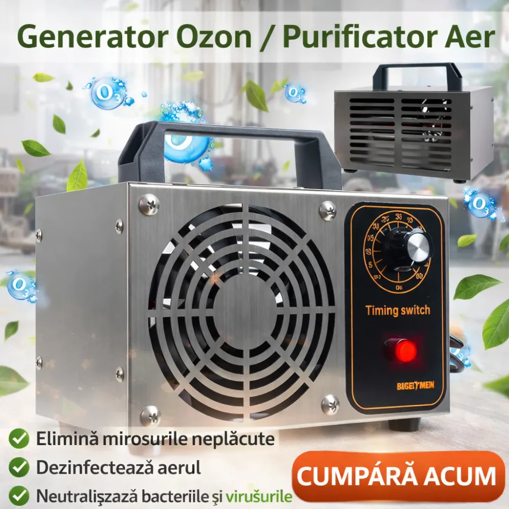 Generator Ozon NewTech, 20 000 mg/h, timer 60 min, 120 W, Negru