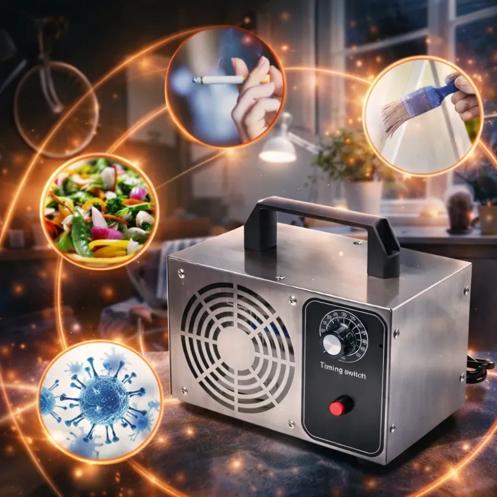 Generator Ozon NewTech, 20 000 mg/h, timer 60 min, 120 W, Negru