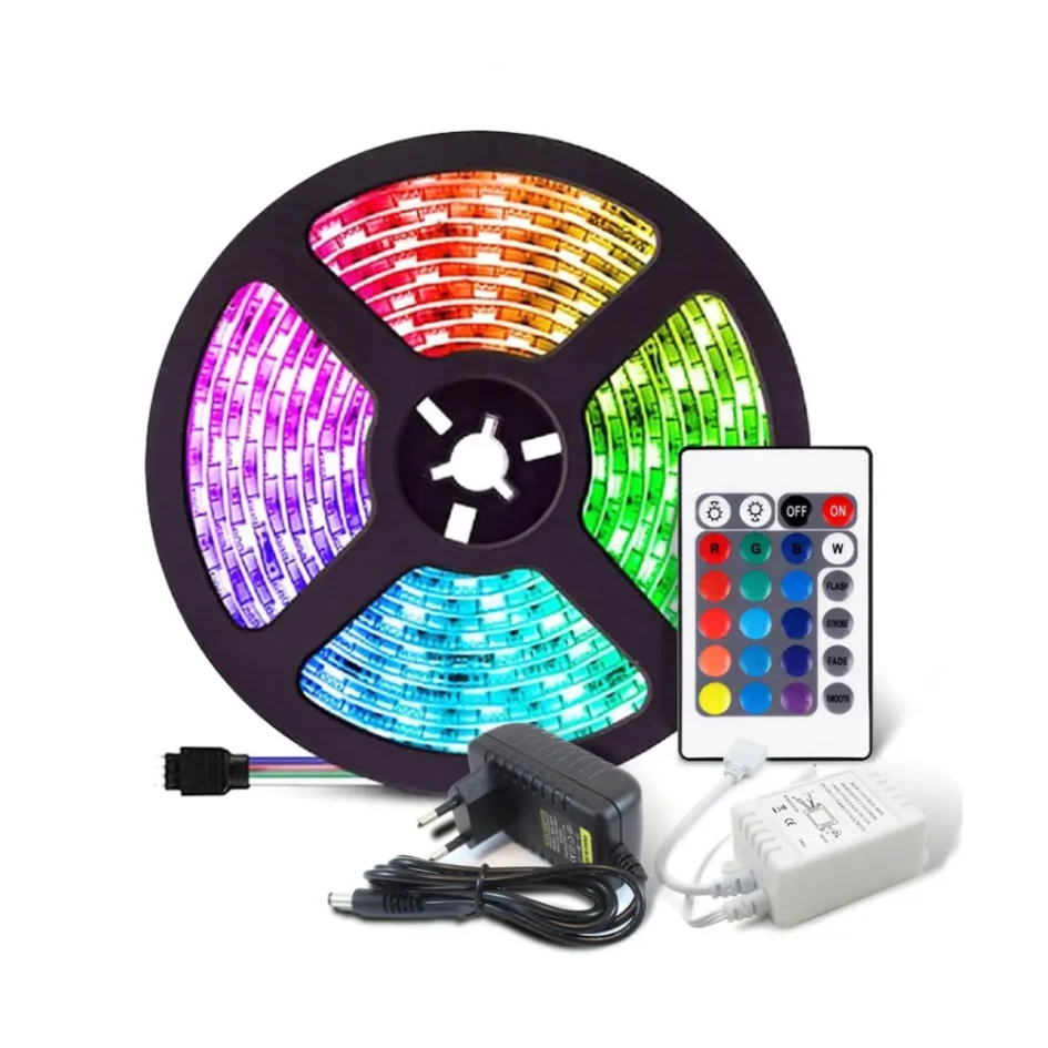 1+1 Gratis Banda 300LED RGB de 5M, cu telecomanda
