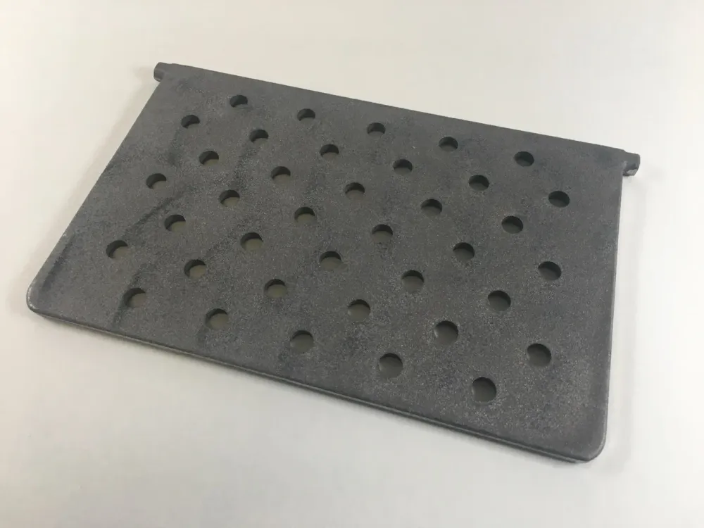 Grătar sobă 21 x 32 cm ca grătar cu balamale, grătar șemineu din fontă