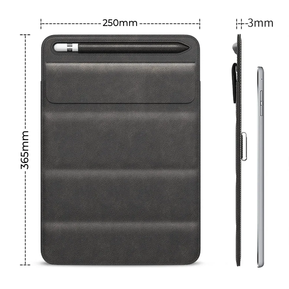 Husa pentru iPad Pro 12 Timebox, cu suport pentru pix, Negru