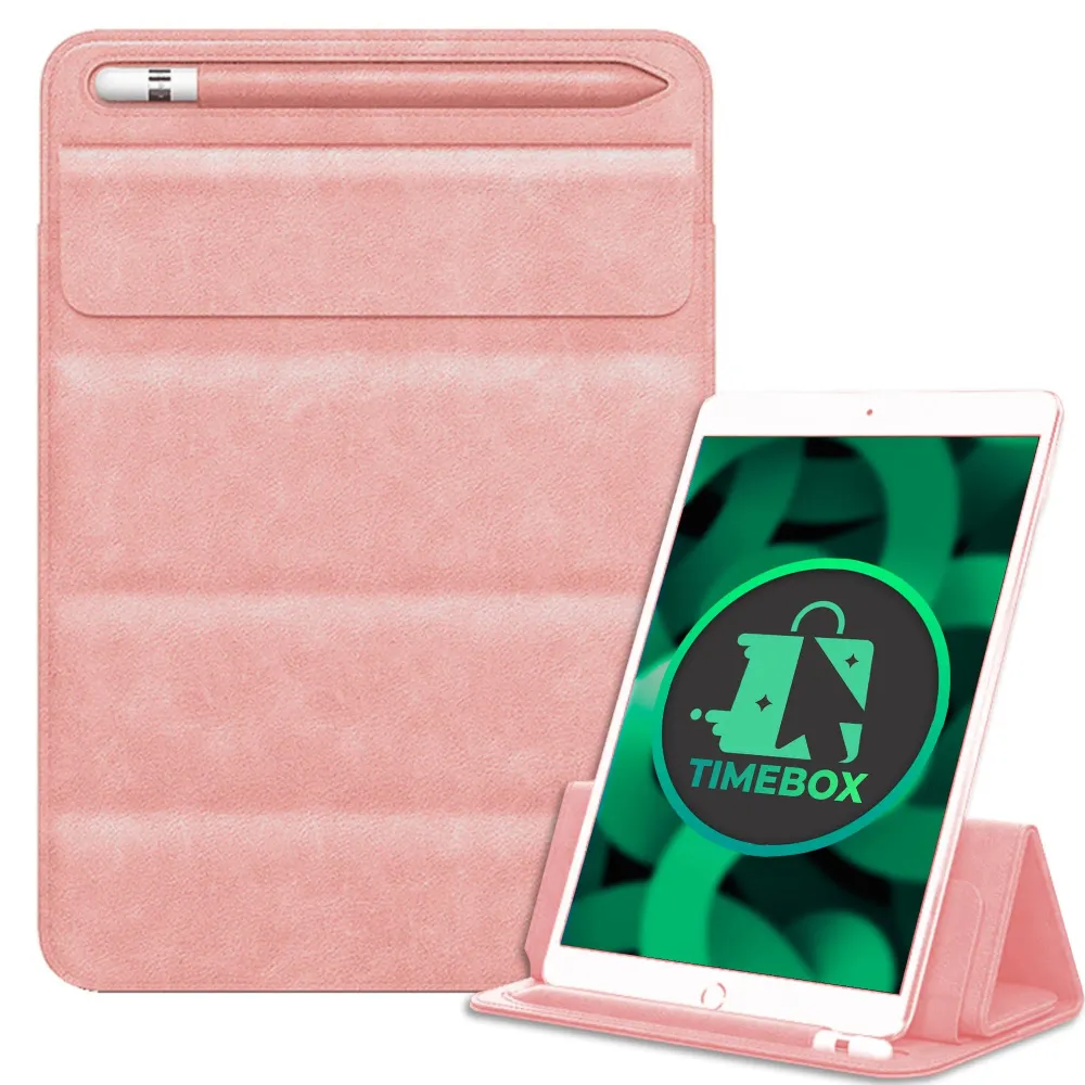 Husa pentru iPad Pro 12 Timebox, cu suport pentru pix, Roz