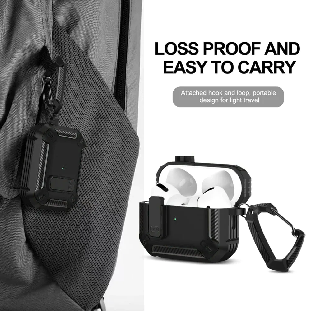 Husa de protectie Timebox, Airpods Pro, Negru