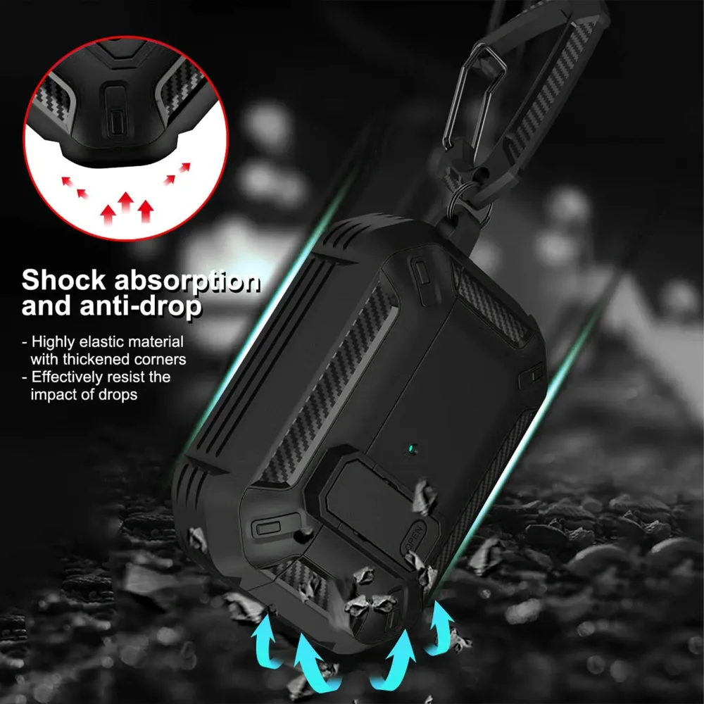 Husa de protectie Timebox, Airpods Pro, Negru