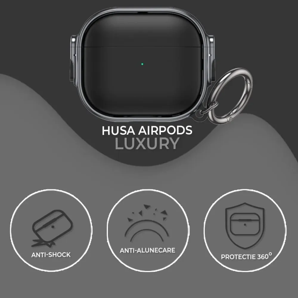Husa de protectie Timebox, Apple Airpods Pro, Negru