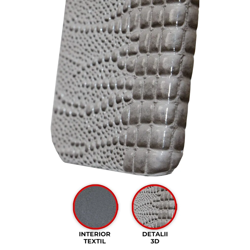 Husa de Protectie Timebox, Apple iPhone 13 Pro, Microfibra Interior, Gri