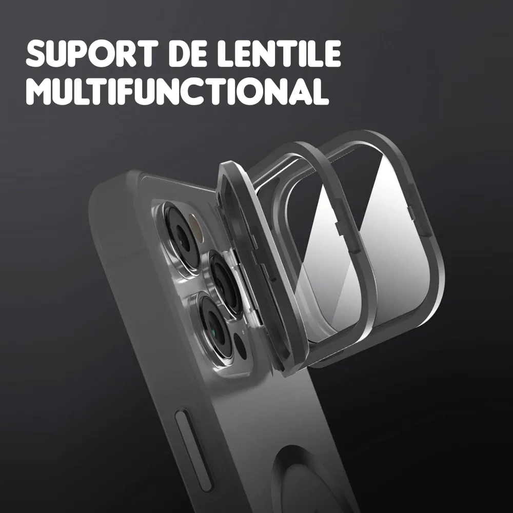 Husa de protectie Timebox, iPhone 15 Pro Max, Magsafe, Protectie camera, Negru