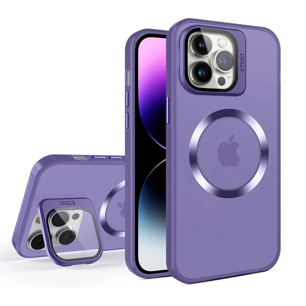 Husa de protectie Timebox, iPhone 15 Pro Max, Magsafe, Protectie camera, Mov