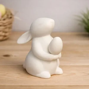 Iepuraș minimalist cu ou de Paște pentru decor modern