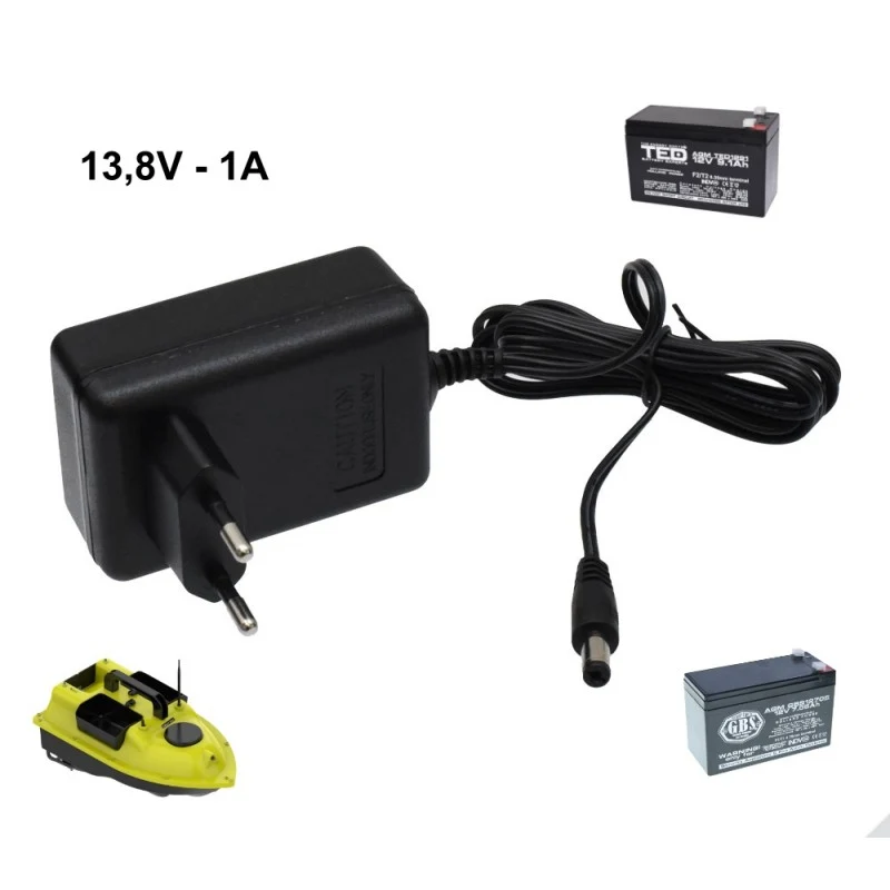 Incarcator acumulator plumb-acid 13,8V 1A mufa 2,1 DC