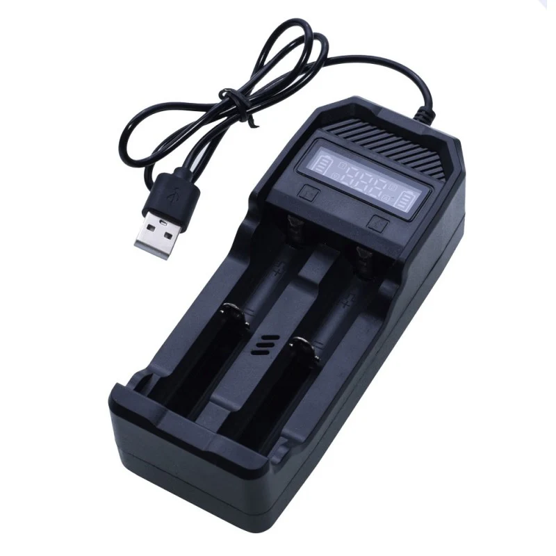 Incarcator digital Li-ion 2 porturi 3,7V cu USB