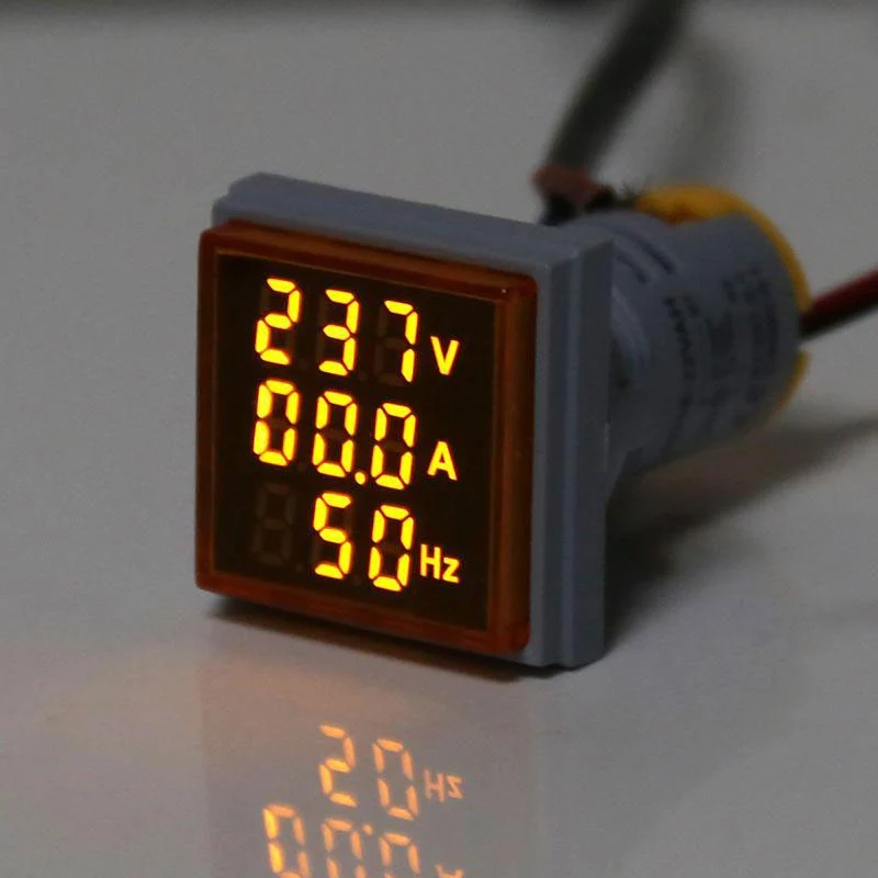 Indicator digital de panou 3in1 culoare galben tensiune AC