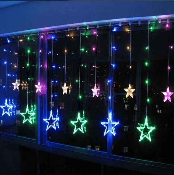 Instalatie Craciun - perdea luminoasa ploaie