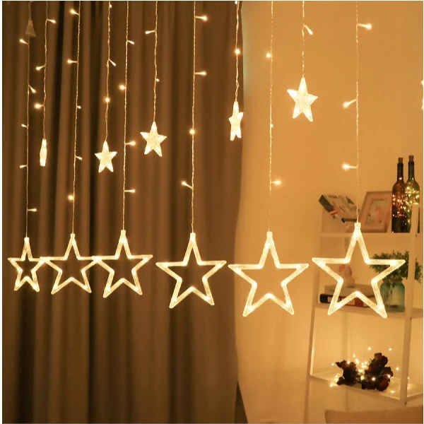 Instalatie Craciun - perdea luminoasa ploaie
