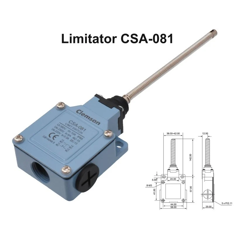 Intrerupator limitator de cursa cu arc metalic CSA-081