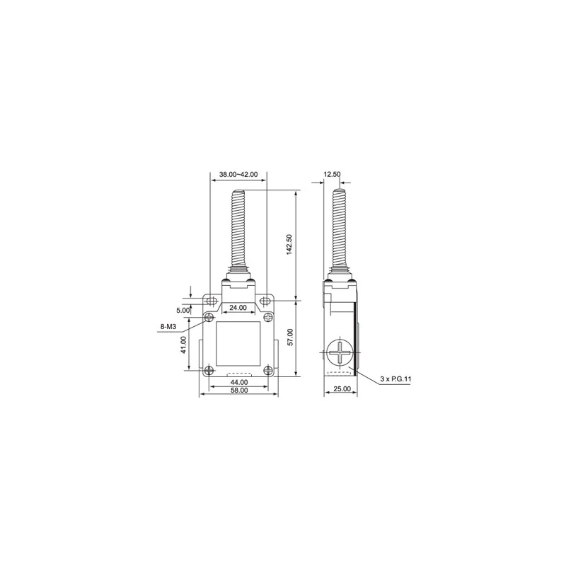Intrerupator limitator de cursa cu arc metalic CSA-081