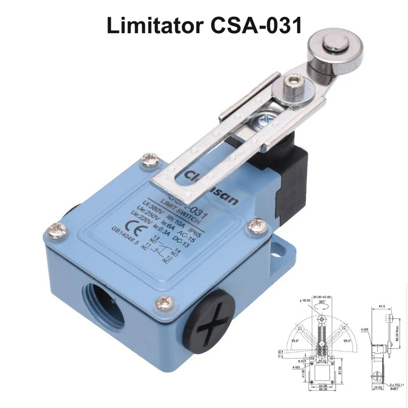 Intrerupator limitator de cursa cu rola balasanta CSA-031
