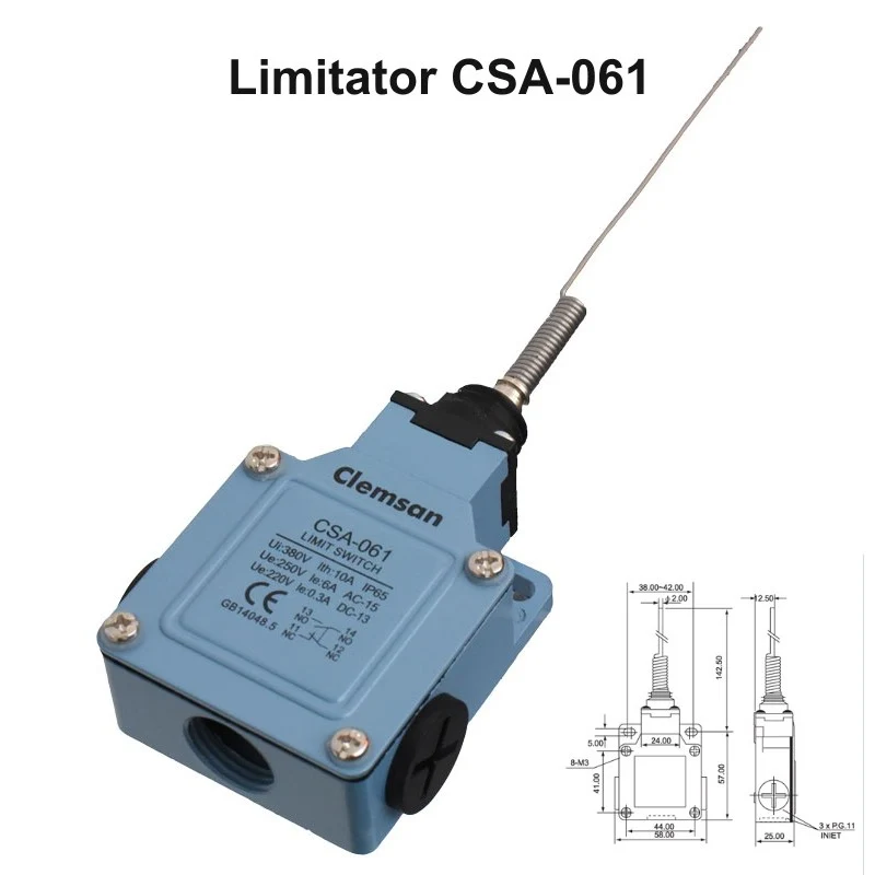 Intrerupator limitator de cursa cu sarma flexibila CSA-061