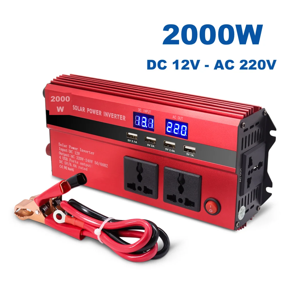 Invertor 2000w 12v cu 4 porturi USB