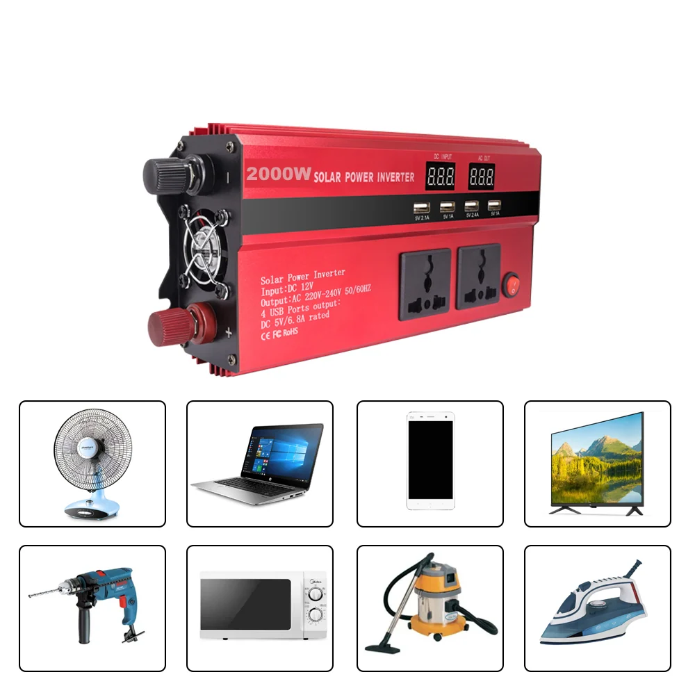 Invertor 2000w 12v cu 4 porturi USB