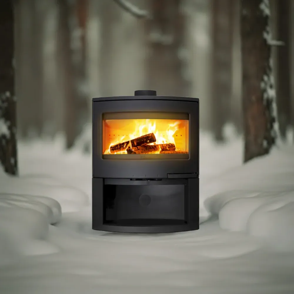 Kaminofen Barney Holzofen 9KW cu compartiment din lemn