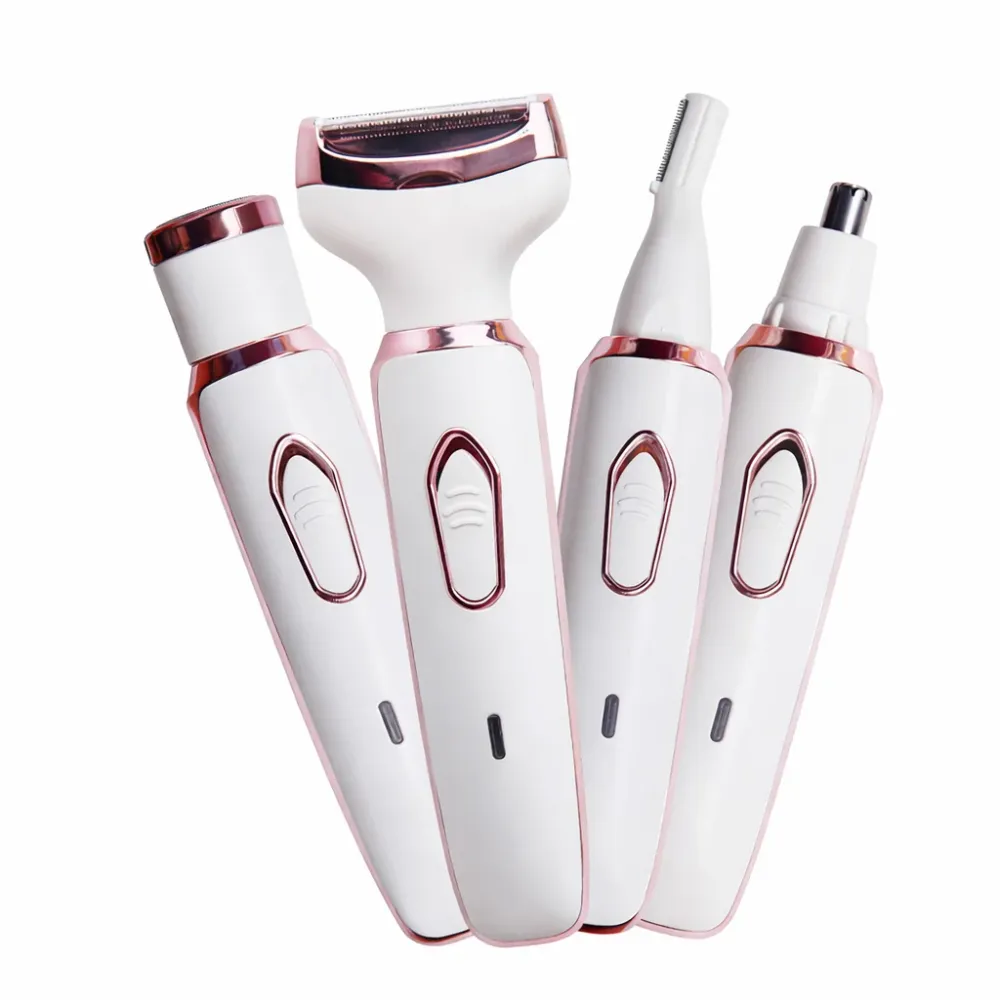 Kit Profesional de Îngrijire 4-în-1 – Lady Shaver Elegant & Trimmer Multifuncțional